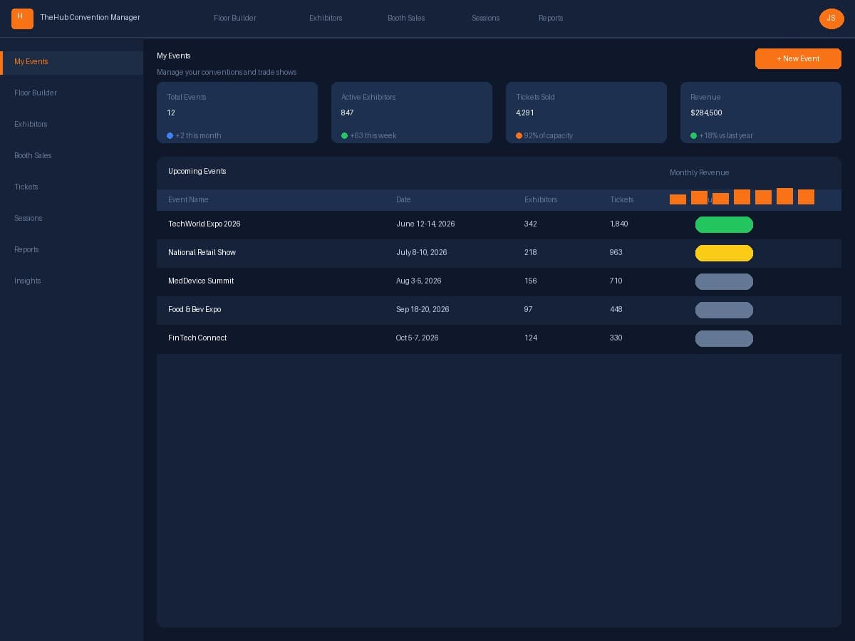 BoothHQ dashboard
